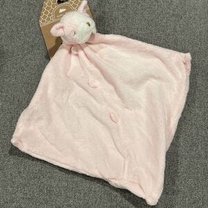 Angel Dear Pink White Puppy Dog Bulldog Baby Security Blanket Lovey New